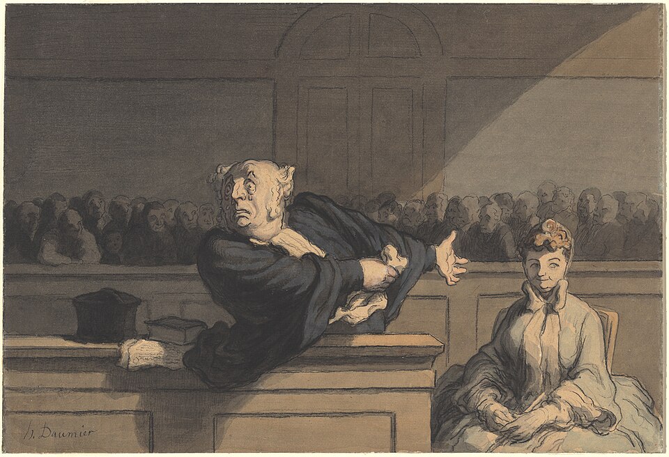 Le Défenseur (Counsel for the Defense) – Honoré Daumier (ca. 1862–65)